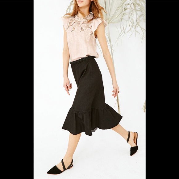 Ulla Johnson Top Ivory Short Sleeve Lace Linen 4 - Picture 3 of 11